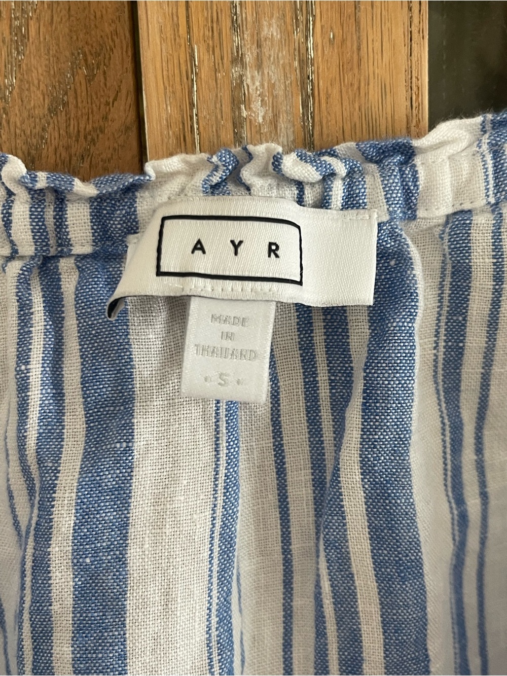 AYR Blue & White Striped Peasant Tunic - Picture 2 of 4